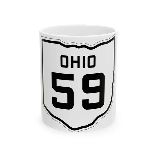 OH-59 1927 (Ohio) (Road Sign) White Coffee Mug 11oz - Go Mug Yourself