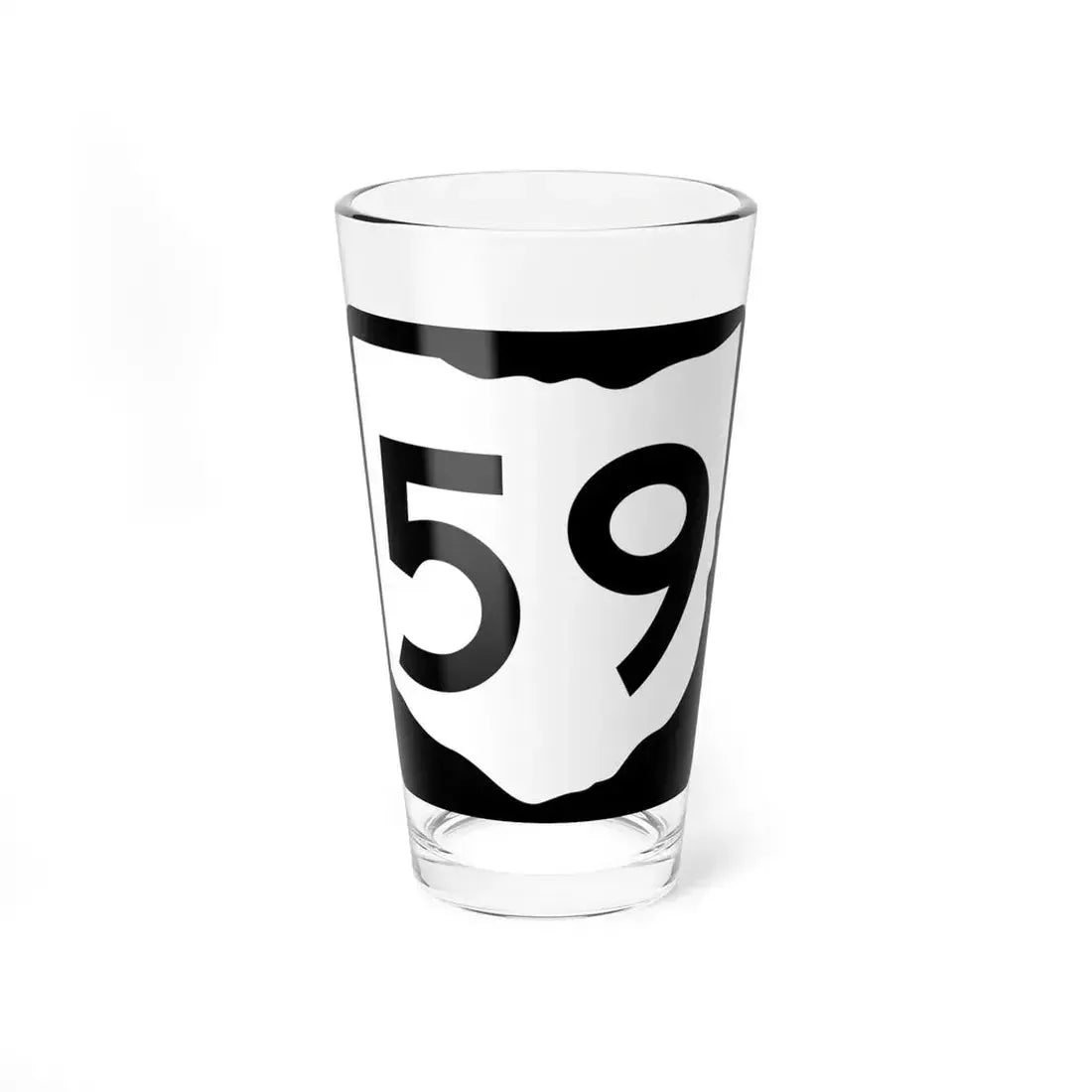 OH-59 (Ohio) (Road Sign) Pint Glass 16oz 16oz - Go Mug Yourself