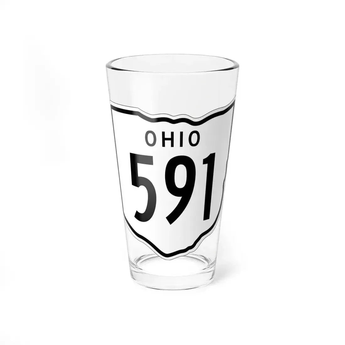 OH-591 1948 (Ohio) (Road Sign) Pint Glass 16oz 16oz - Go Mug Yourself