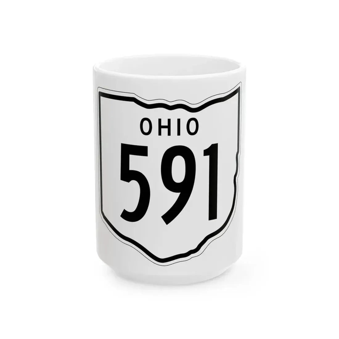 OH-591 1948 (Ohio) (Road Sign) White Coffee Mug 15oz - Go Mug Yourself