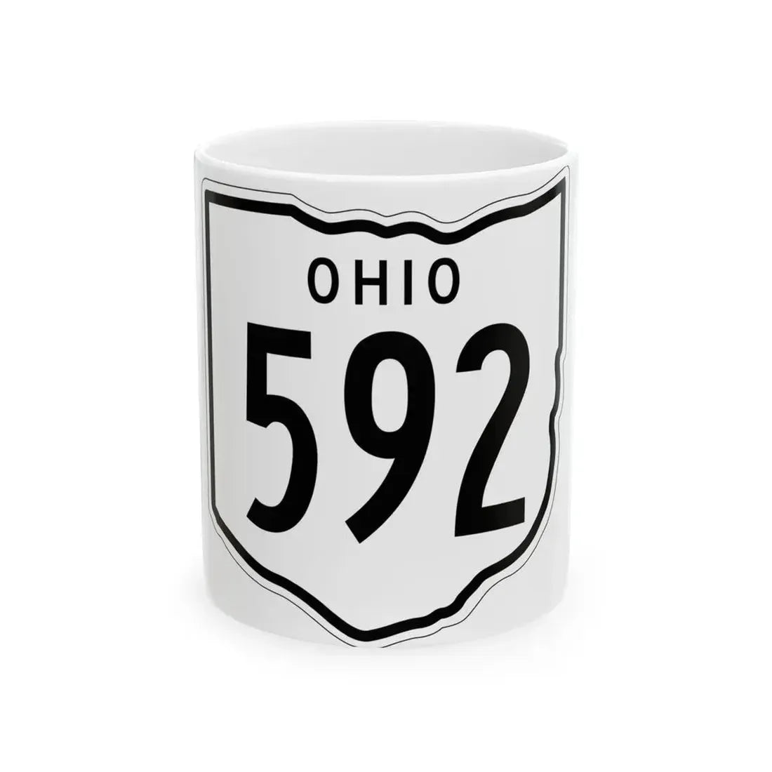 OH-592 1948 (Ohio) (Road Sign) White Coffee Mug 11oz - Go Mug Yourself