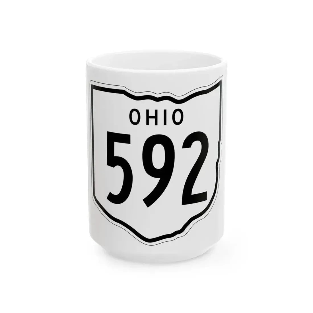 OH-592 1948 (Ohio) (Road Sign) White Coffee Mug 15oz - Go Mug Yourself
