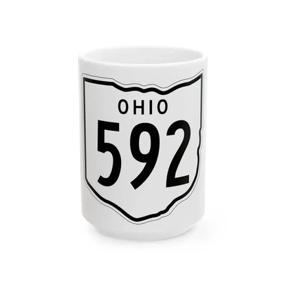 OH-592 1948 (Ohio) (Road Sign) White Coffee Mug 15oz - Go Mug Yourself