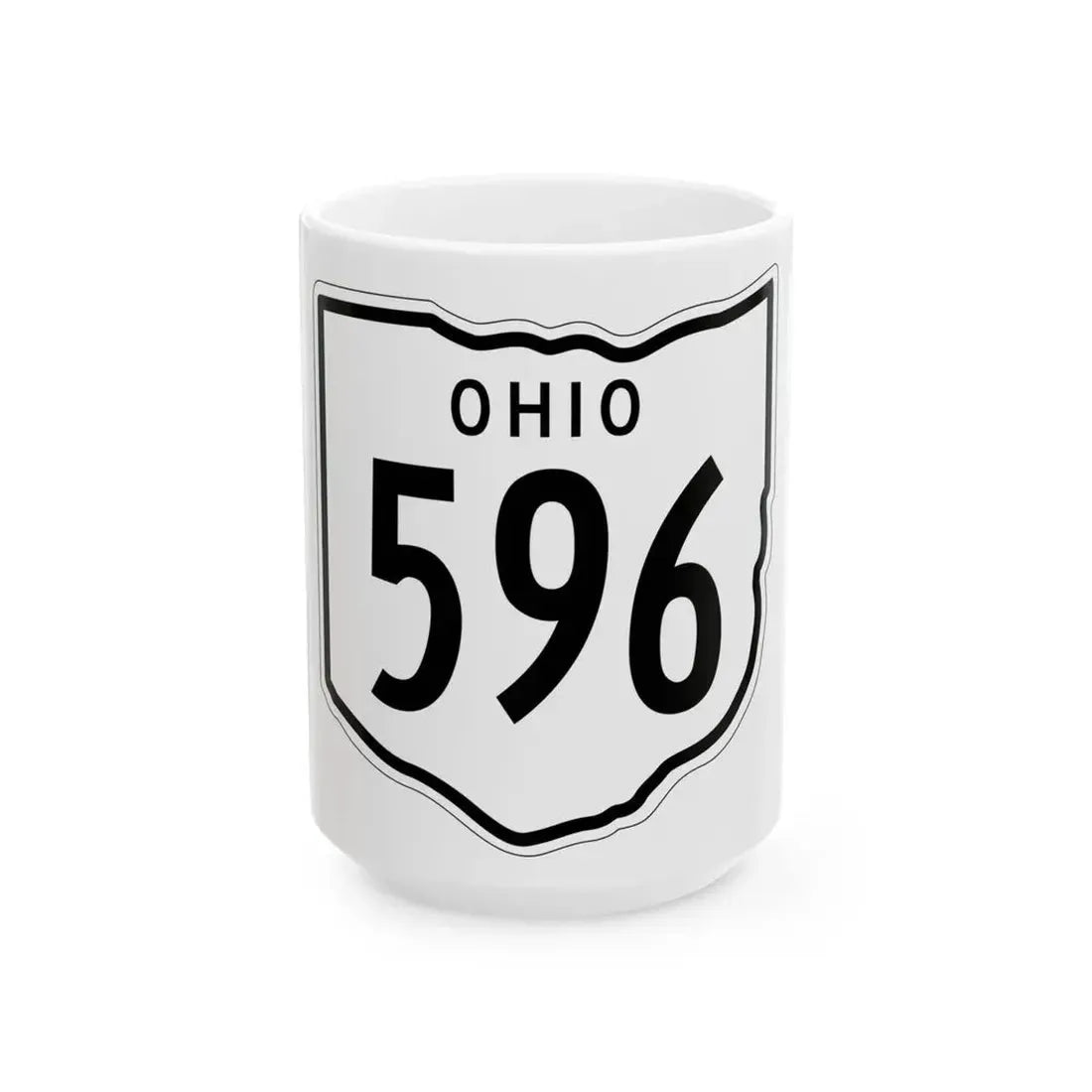 OH-596 1948 (Ohio) (Road Sign) White Coffee Mug 15oz - Go Mug Yourself