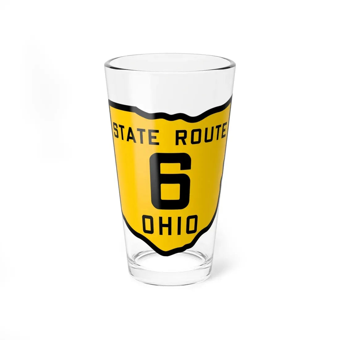 OH-6 1920 (Ohio) (Road Sign) Pint Glass 16oz 16oz - Go Mug Yourself