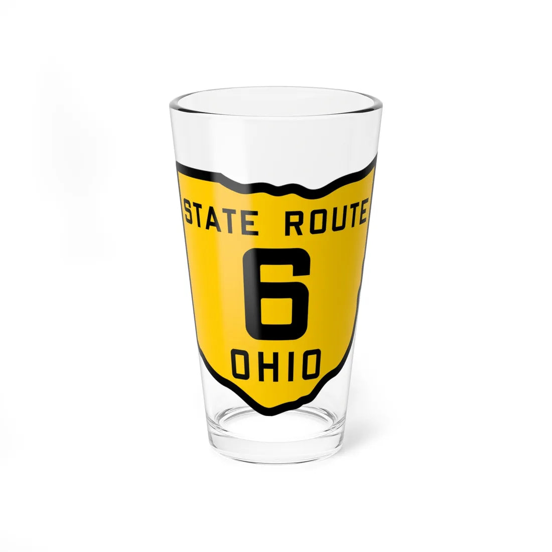 OH-6 1920 (Ohio) (Road Sign) Pint Glss 16oz 16oz - Go Mug Yourself