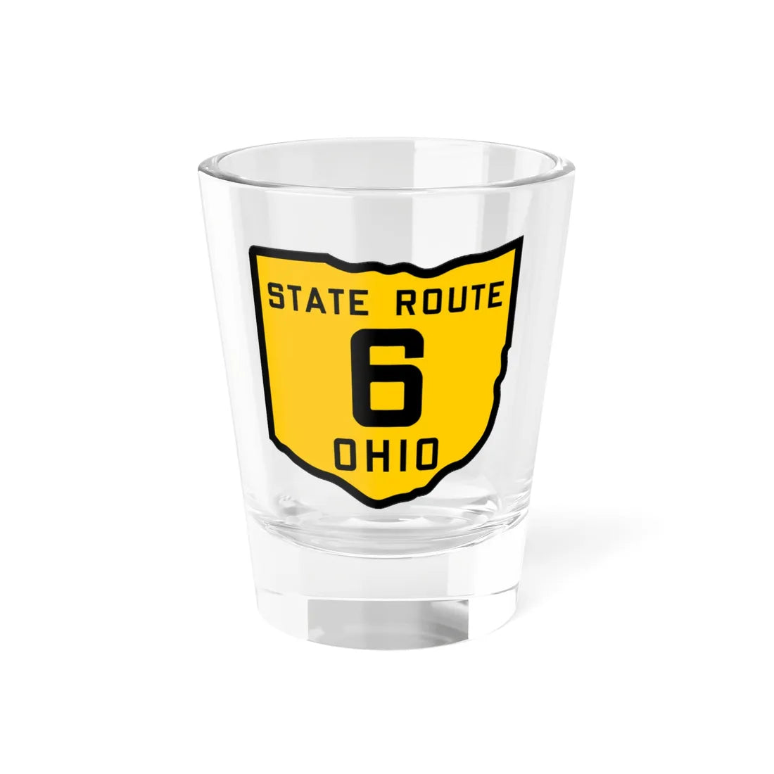 OH-6 1920 (Ohio) (Road Sign) Shot Glass 1.5oz 1.5oz - Go Mug Yourself