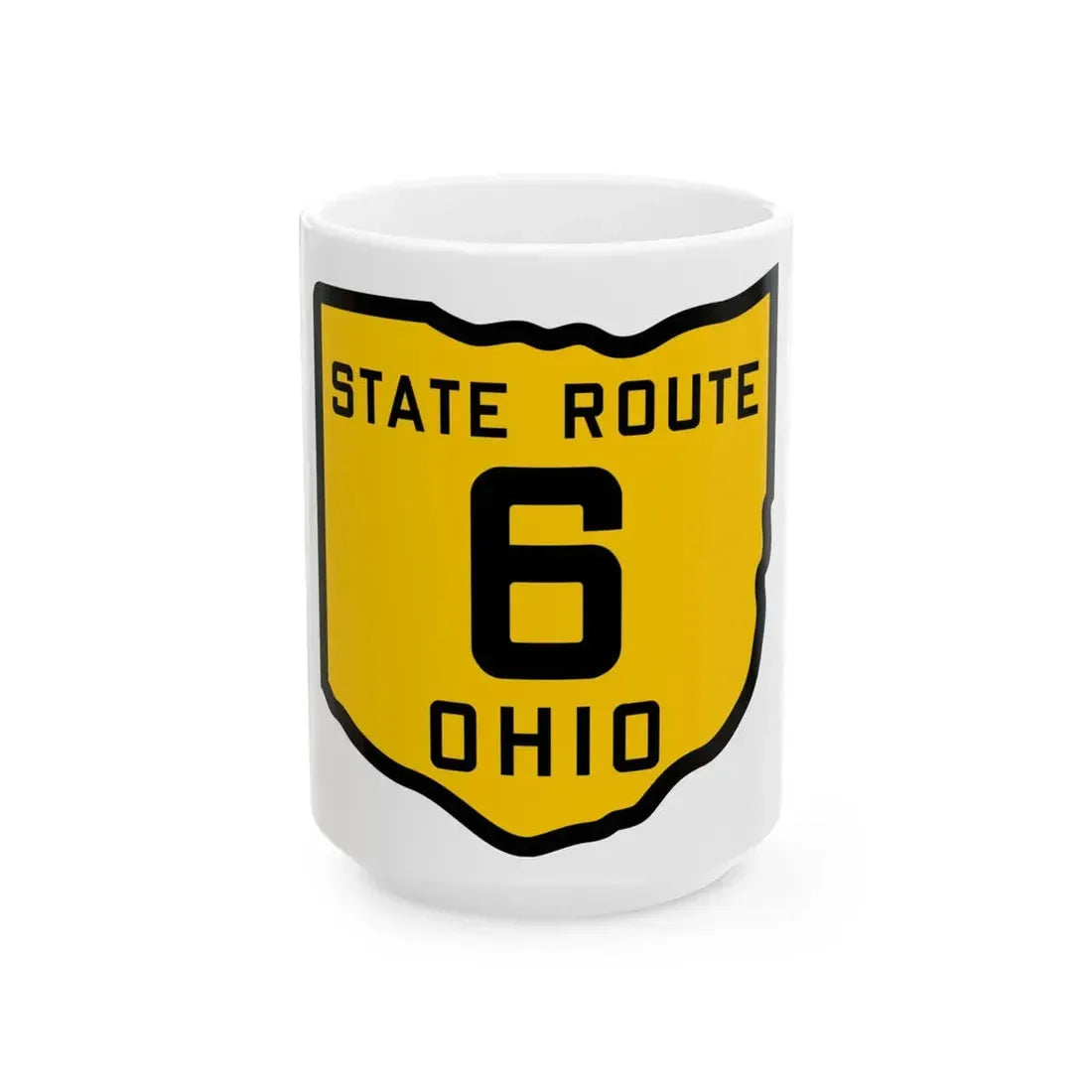 OH-6 1920 (Ohio) (Road Sign) White Coffee Mug 15oz - Go Mug Yourself