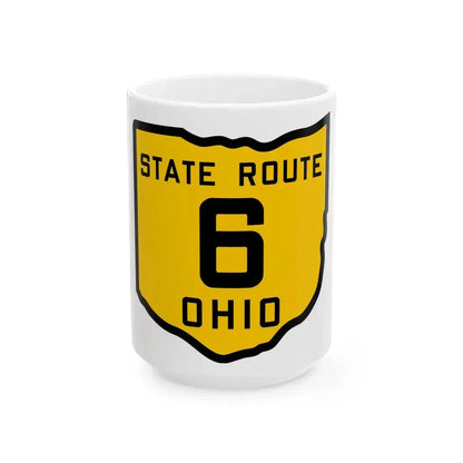 OH-6 1920 (Ohio) (Road Sign) White Coffee Mug 15oz - Go Mug Yourself