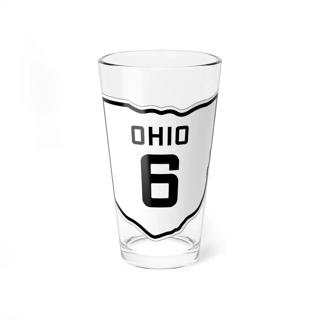OH-6 1927 (Ohio) (Road Sign) Pint Glass 16oz 16oz - Go Mug Yourself