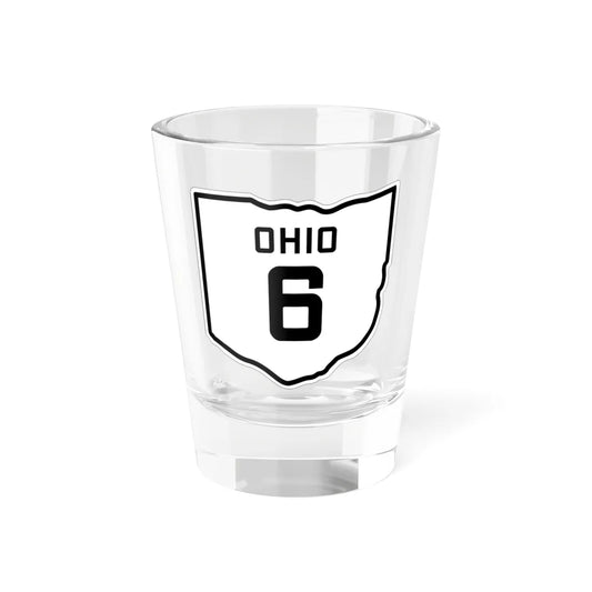 OH-6 1927 (Ohio) (Road Sign) Shot Glass 1.5oz 1.5oz - Go Mug Yourself