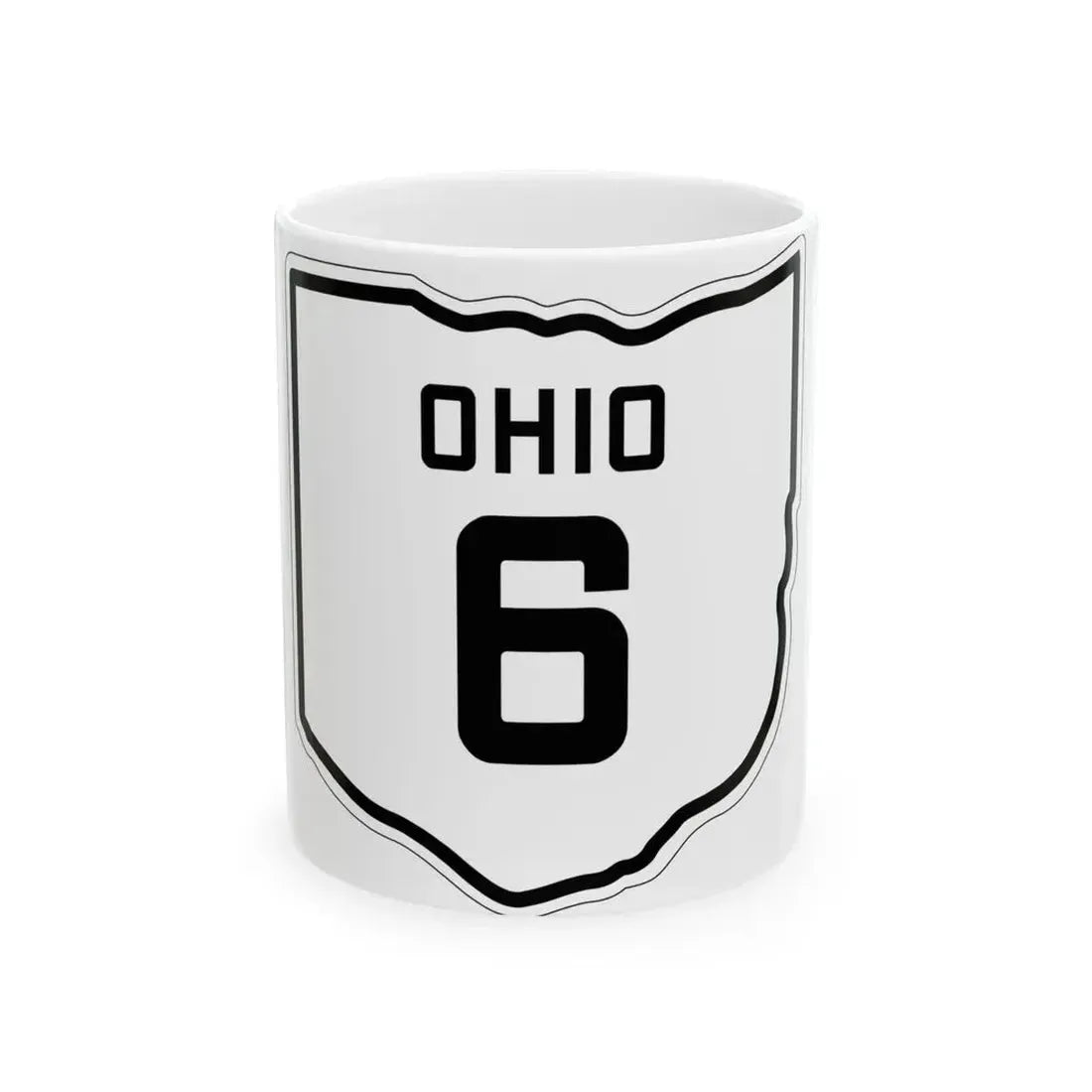 OH-6 1927 (Ohio) (Road Sign) White Coffee Mug 11oz - Go Mug Yourself
