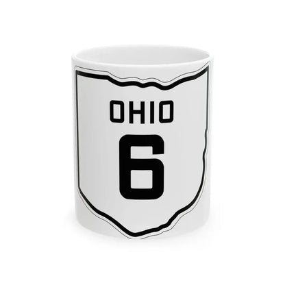 OH-6 1927 (Ohio) (Road Sign) White Coffee Mug 11oz - Go Mug Yourself