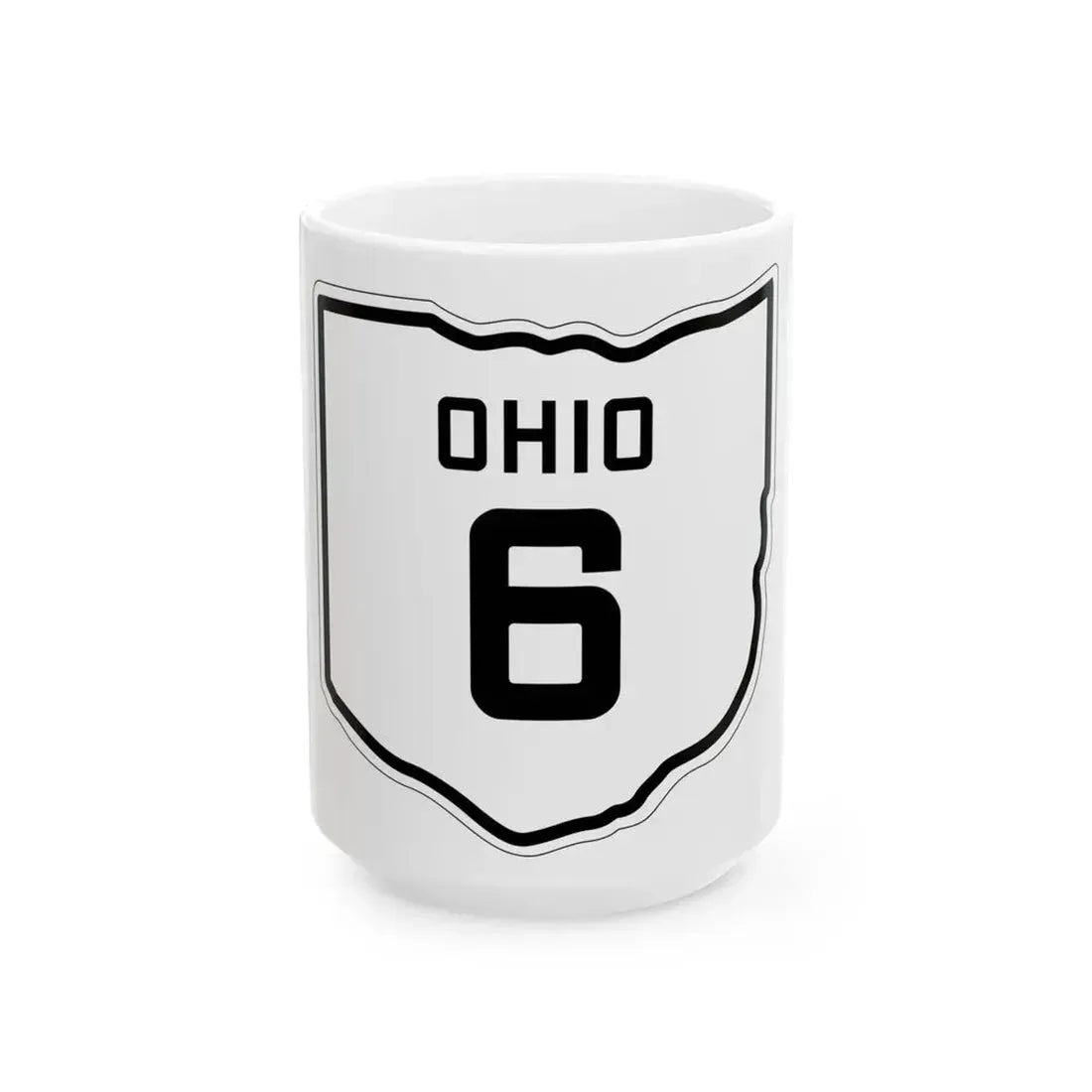 OH-6 1927 (Ohio) (Road Sign) White Coffee Mug 15oz - Go Mug Yourself