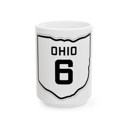 OH-6 1927 (Ohio) (Road Sign) White Coffee Mug 15oz - Go Mug Yourself