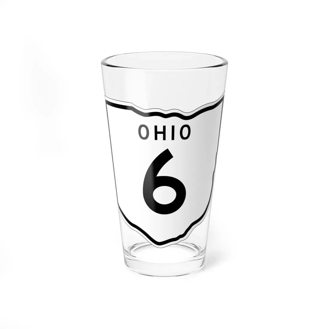 OH-6 1948 (Ohio) (Road Sign) Pint Glass 16oz 16oz - Go Mug Yourself