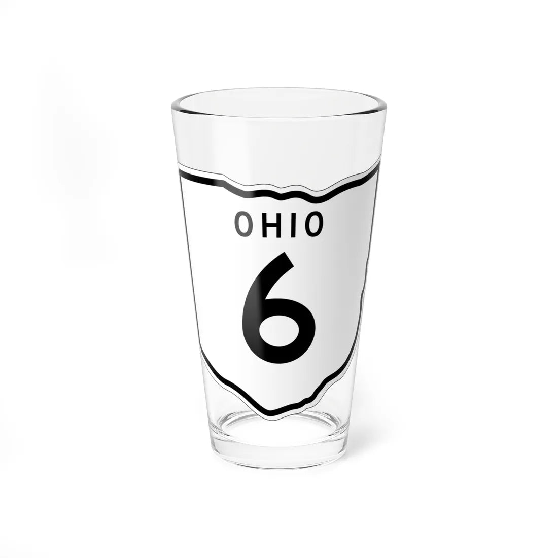 OH-6 1948 (Ohio) (Road Sign) Pint Glss 16oz 16oz - Go Mug Yourself
