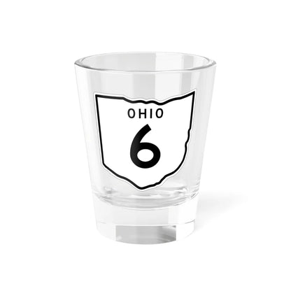OH-6 1948 (Ohio) (Road Sign) Shot Glass 1.5oz 1.5oz - Go Mug Yourself