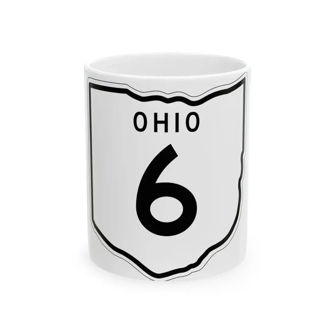 OH-6 1948 (Ohio) (Road Sign) White Coffee Mug 11oz - Go Mug Yourself