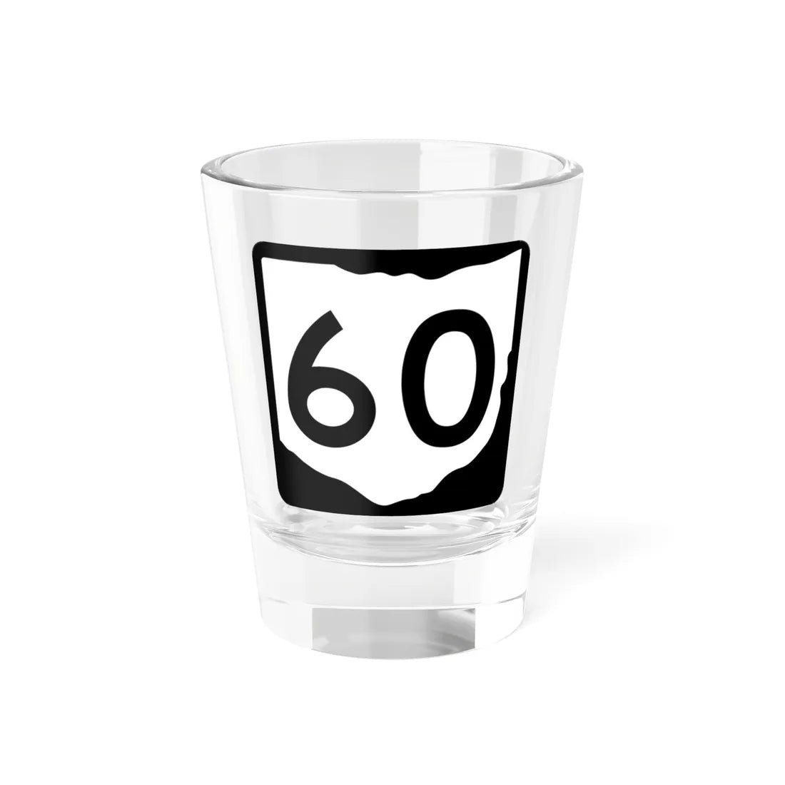 OH-60 (Ohio) (Road Sign) Shot Glass 1.5oz 1.5oz - Go Mug Yourself