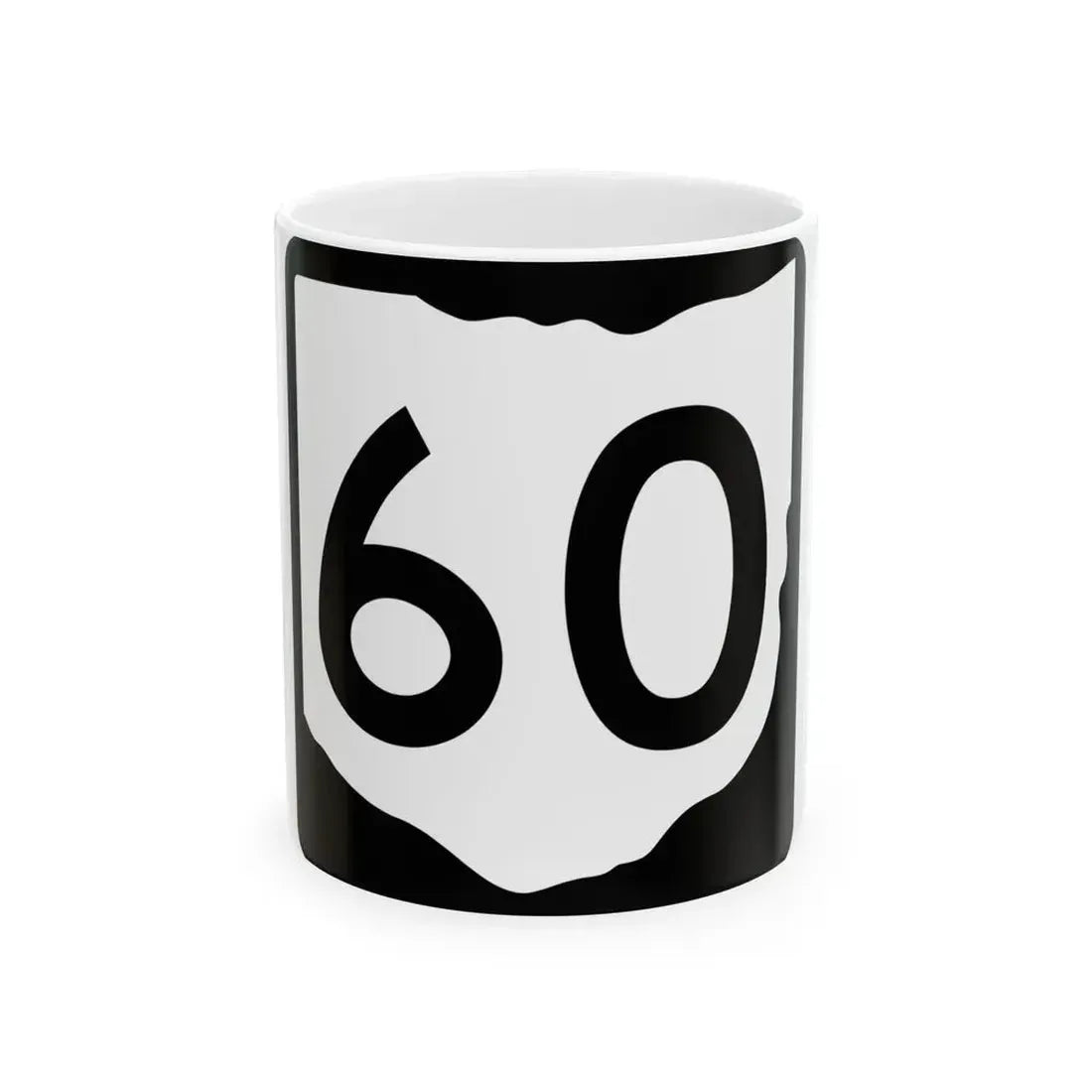 OH-60 (Ohio) (Road Sign) White Coffee Mug 11oz - Go Mug Yourself