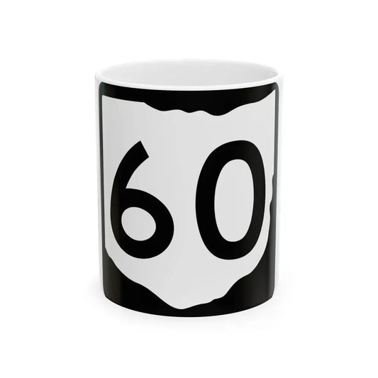 OH-60 (Ohio) (Road Sign) White Coffee Mug 11oz - Go Mug Yourself