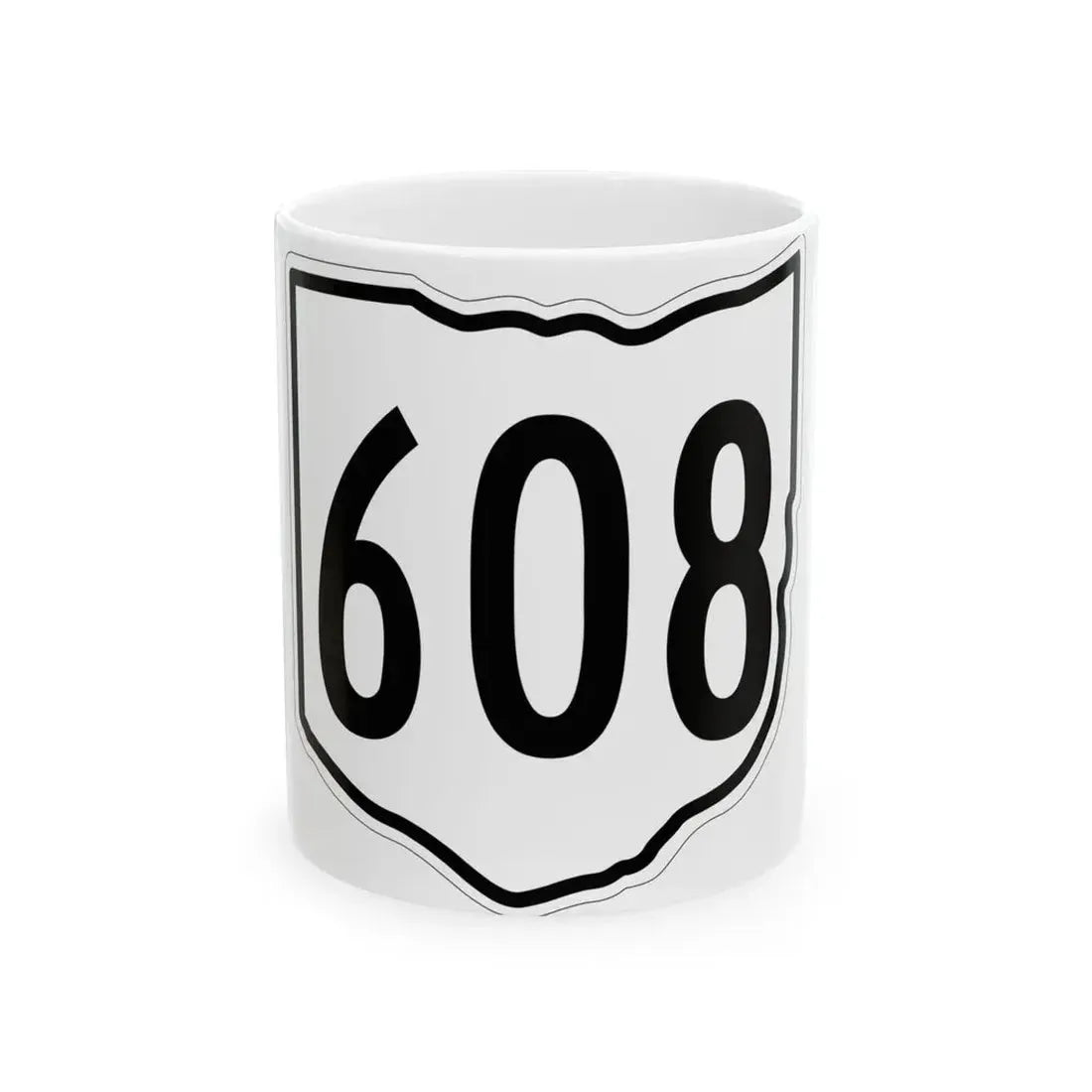 OH-608 1960 (Ohio) (Road Sign) White Coffee Mug 11oz - Go Mug Yourself
