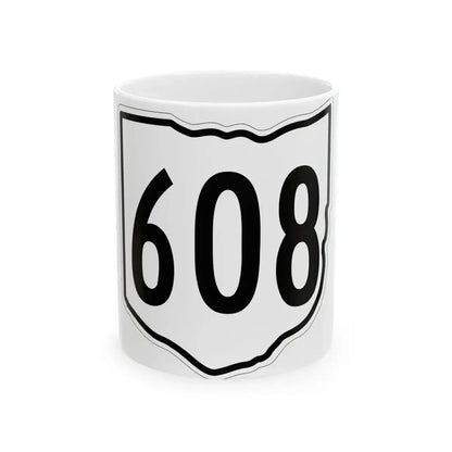 OH-608 1960 (Ohio) (Road Sign) White Coffee Mug 11oz - Go Mug Yourself