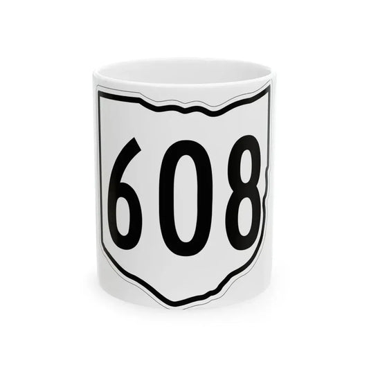OH-608 1960 (Ohio) (Road Sign) White Coffee Mug 11oz - Go Mug Yourself