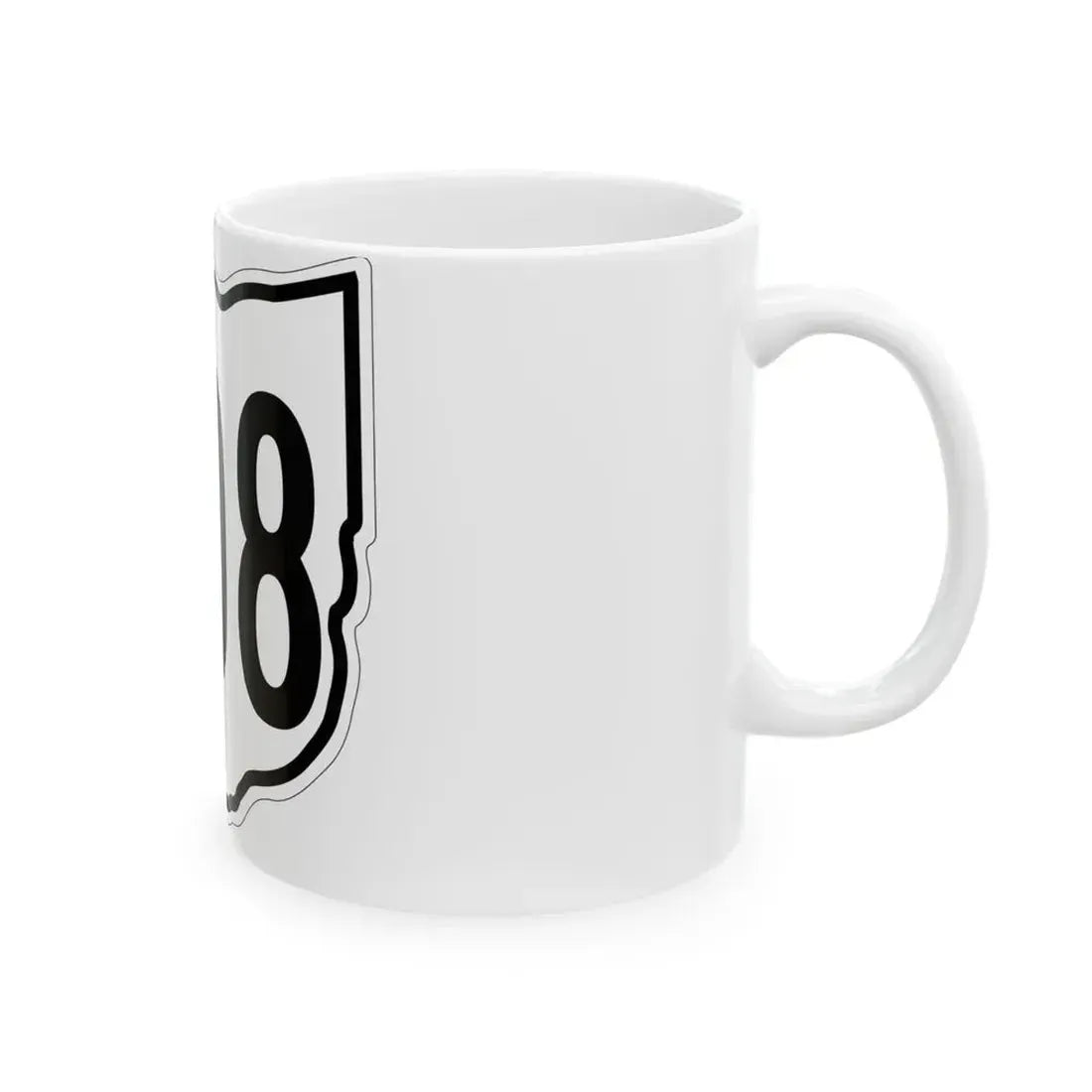 OH-608 1960 (Ohio) (Road Sign) White Coffee Mug - Go Mug Yourself