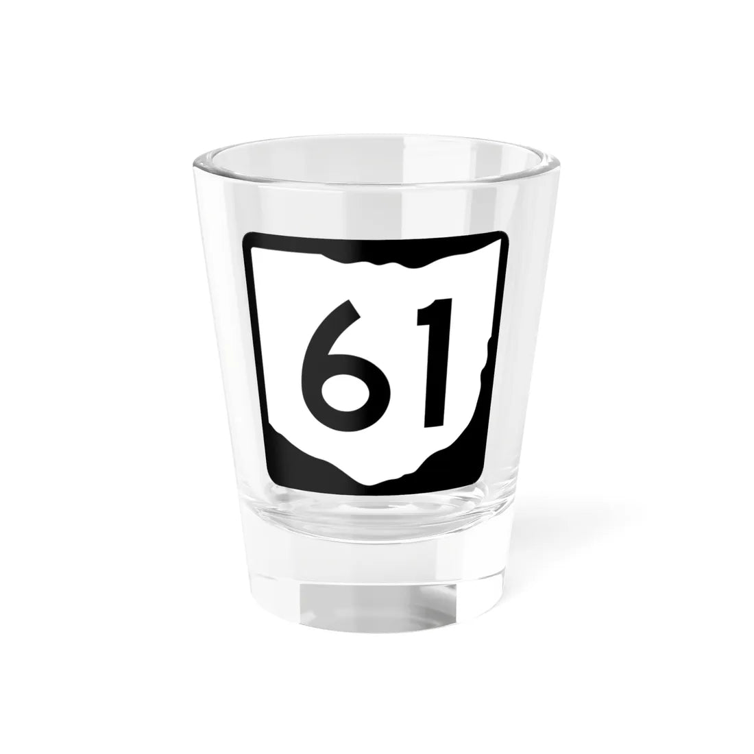 OH-61 (Ohio) (Road Sign) Shot Glass 1.5oz 1.5oz - Go Mug Yourself