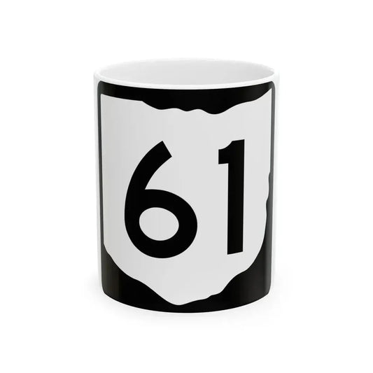 OH-61 (Ohio) (Road Sign) White Coffee Mug 11oz - Go Mug Yourself