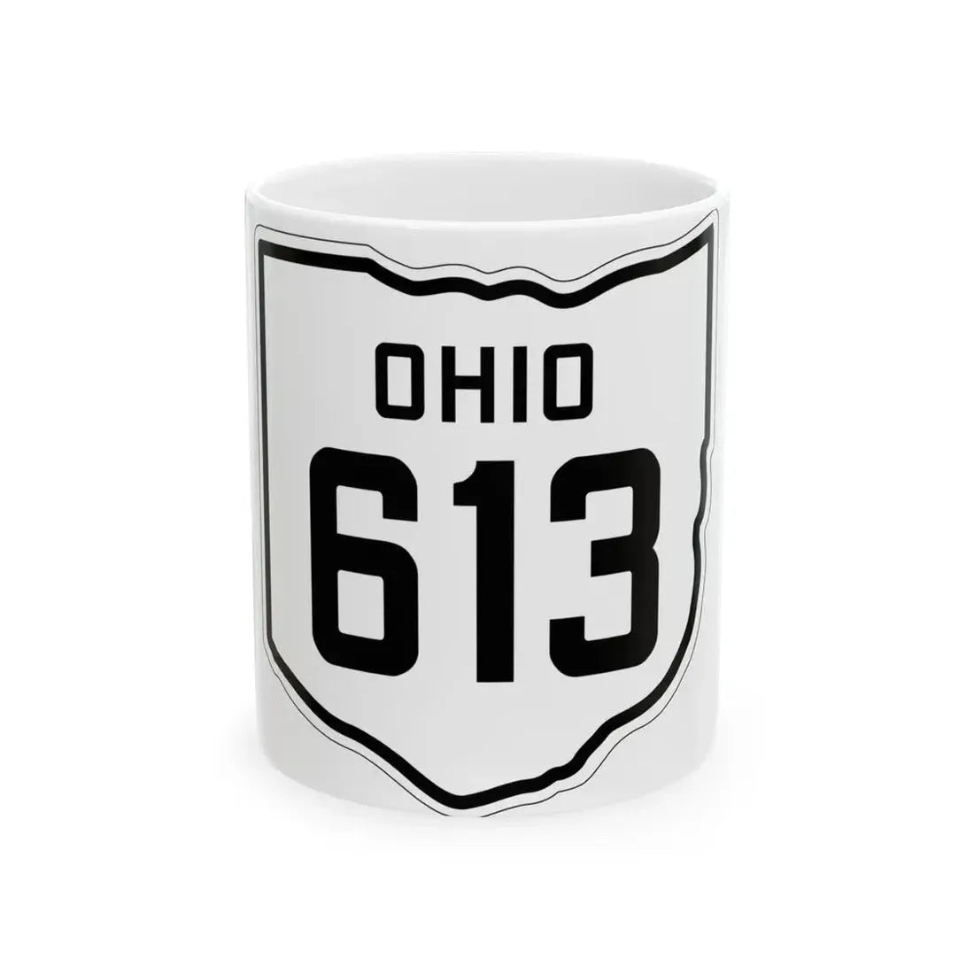 OH-613 1927 (Ohio) (Road Sign) White Coffee Mug 11oz - Go Mug Yourself