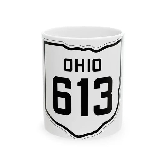 OH-613 1927 (Ohio) (Road Sign) White Coffee Mug 11oz - Go Mug Yourself