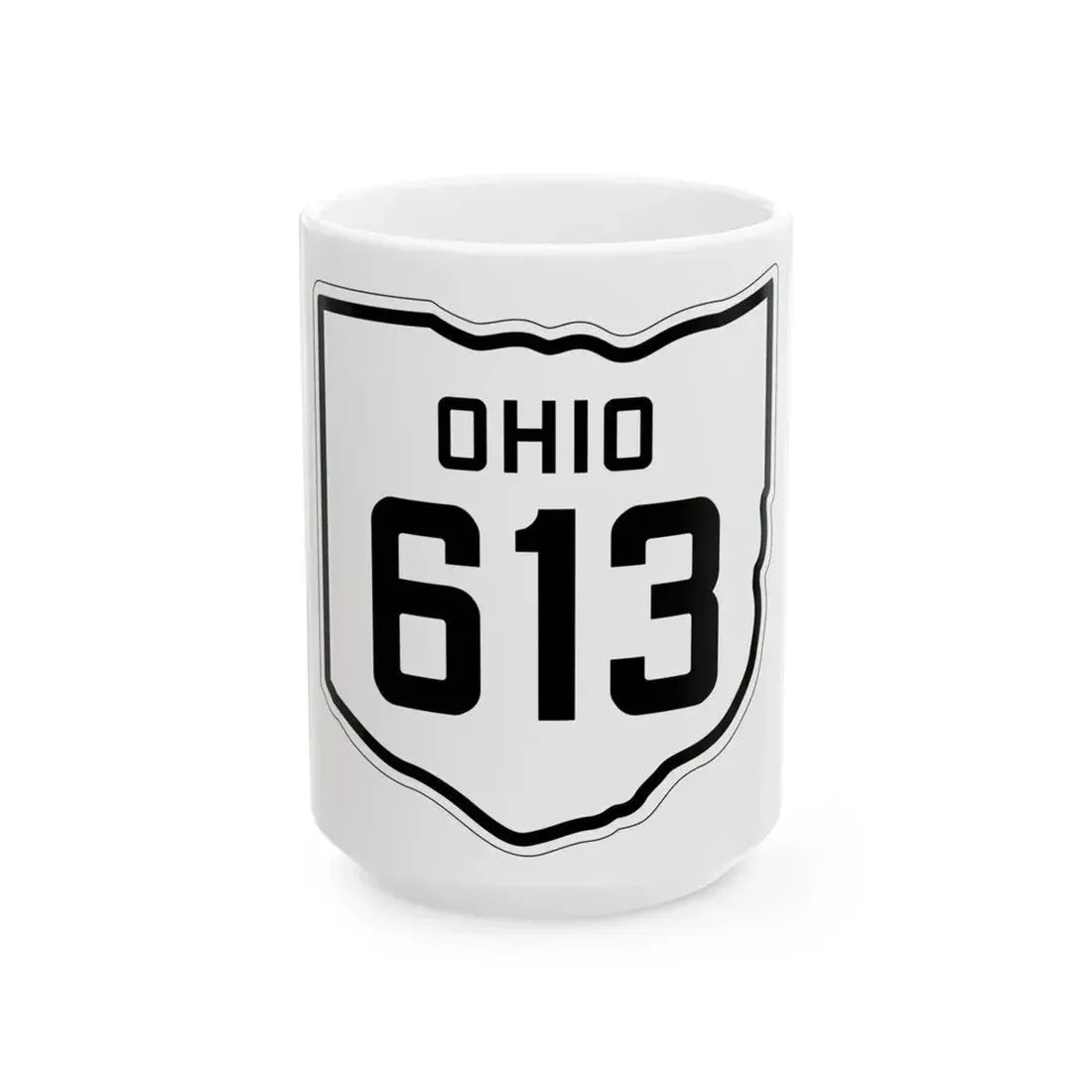 OH-613 1927 (Ohio) (Road Sign) White Coffee Mug 15oz - Go Mug Yourself