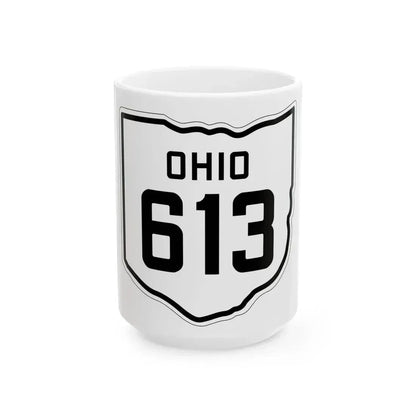 OH-613 1927 (Ohio) (Road Sign) White Coffee Mug 15oz - Go Mug Yourself