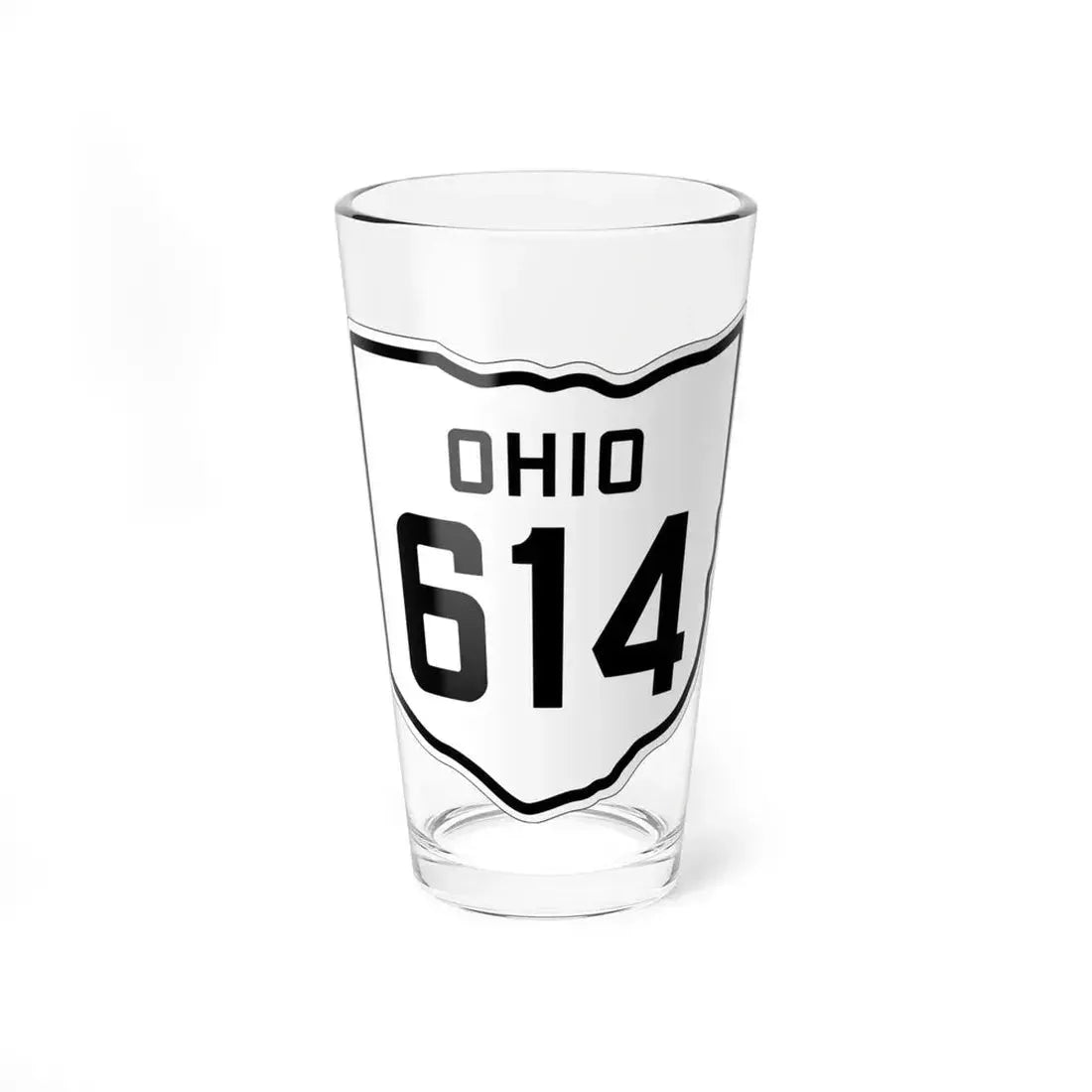 OH-614 1927 (Ohio) (Road Sign) Pint Glass 16oz 16oz - Go Mug Yourself