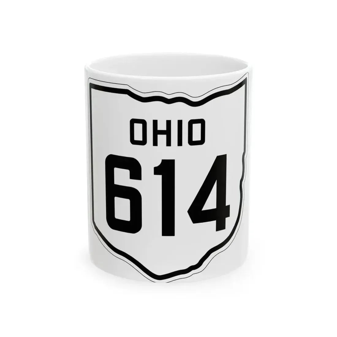 OH-614 1927 (Ohio) (Road Sign) White Coffee Mug 11oz - Go Mug Yourself