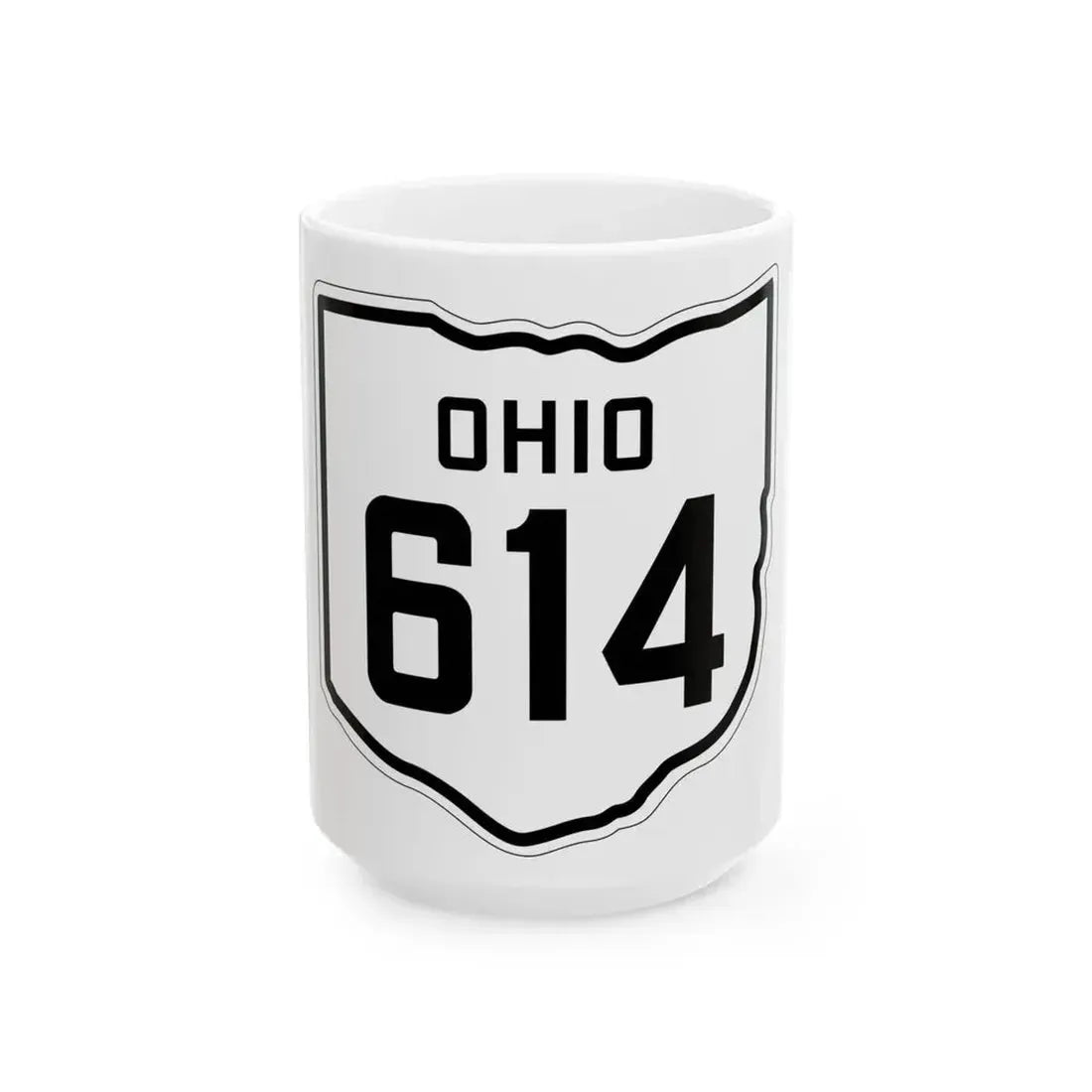 OH-614 1927 (Ohio) (Road Sign) White Coffee Mug 15oz - Go Mug Yourself