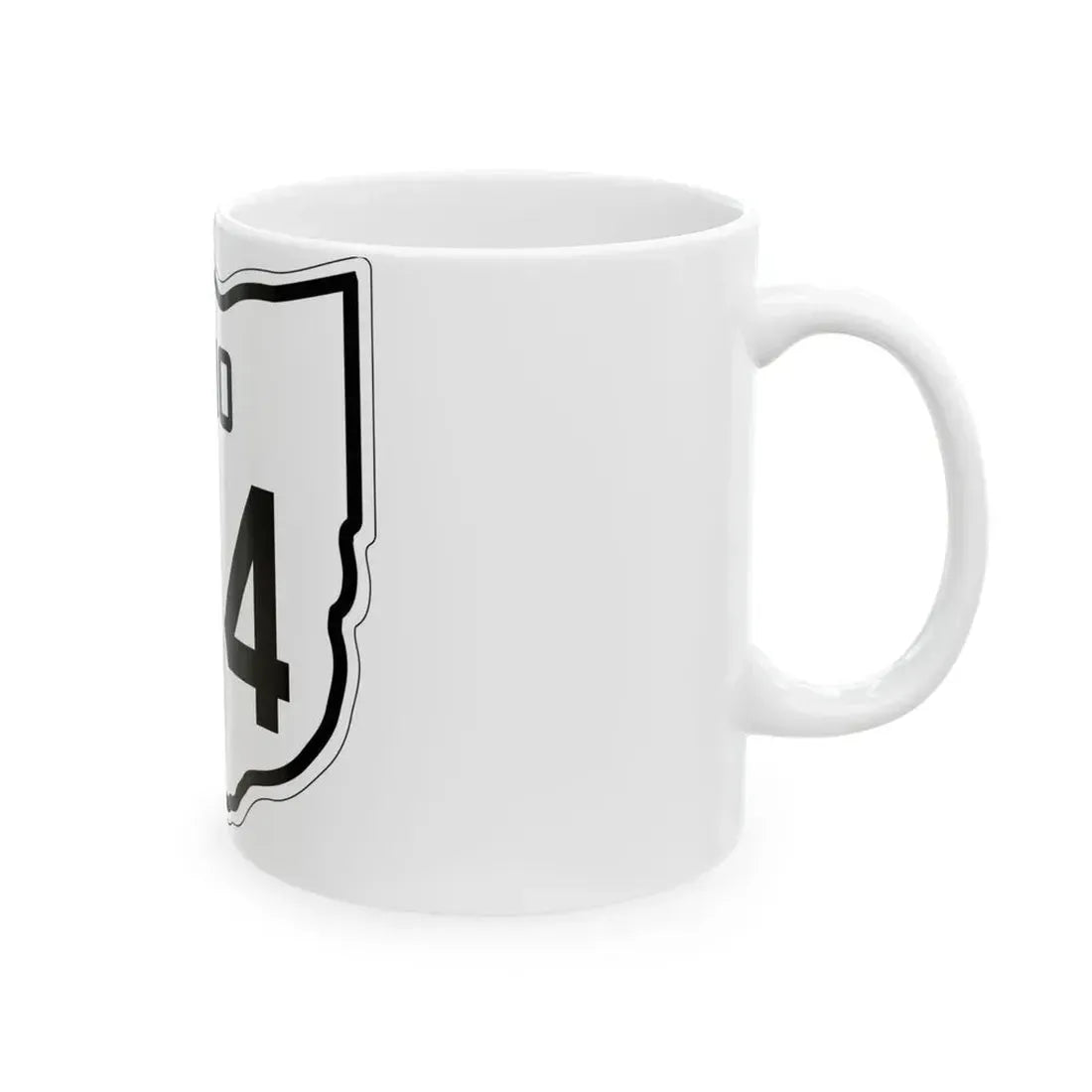 OH-614 1927 (Ohio) (Road Sign) White Coffee Mug - Go Mug Yourself