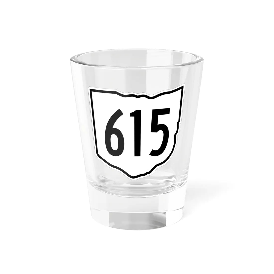 OH-615 1960 (Ohio) (Road Sign) Shot Glass 1.5oz 1.5oz - Go Mug Yourself