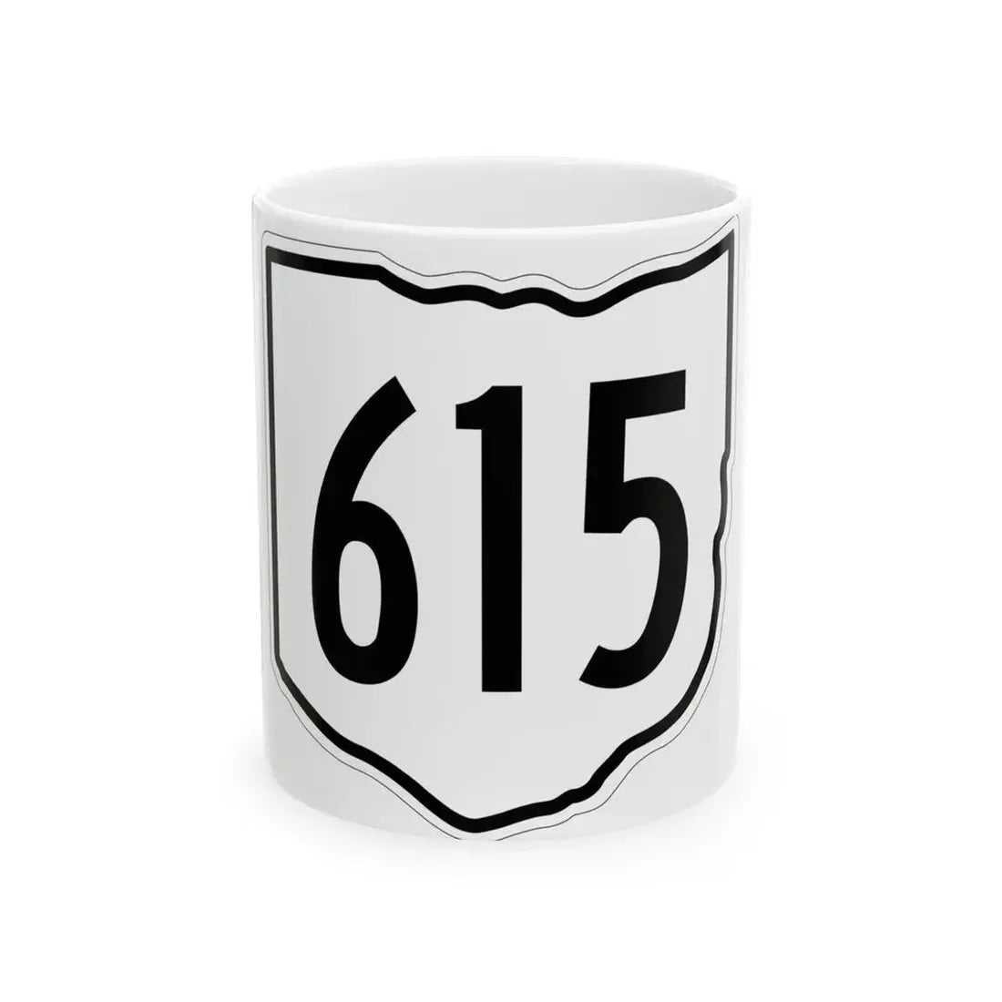 OH-615 1960 (Ohio) (Road Sign) White Coffee Mug 11oz - Go Mug Yourself