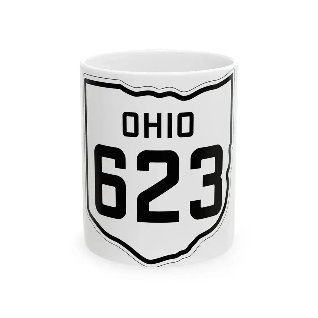 OH-623 1927 (Ohio) (Road Sign) White Coffee Mug 11oz - Go Mug Yourself