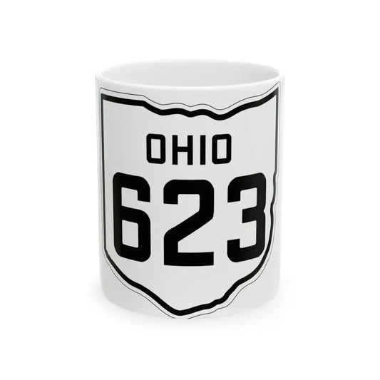 OH-623 1927 (Ohio) (Road Sign) White Coffee Mug 11oz - Go Mug Yourself