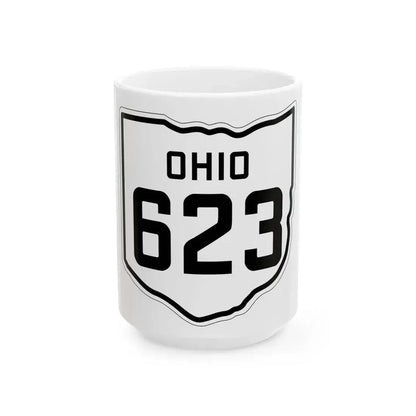 OH-623 1927 (Ohio) (Road Sign) White Coffee Mug 15oz - Go Mug Yourself