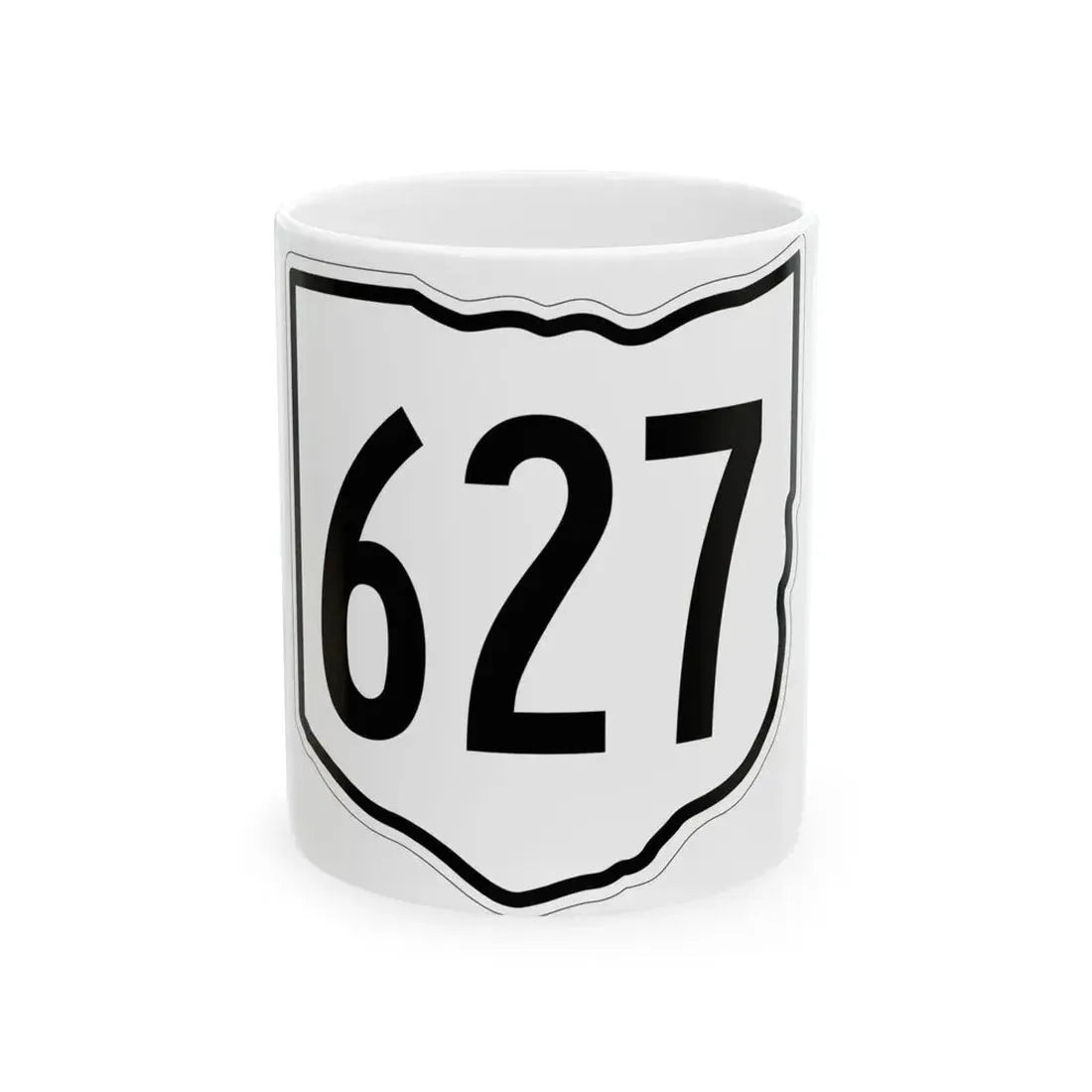 OH-627 1960 (Ohio) (Road Sign) White Coffee Mug 11oz - Go Mug Yourself