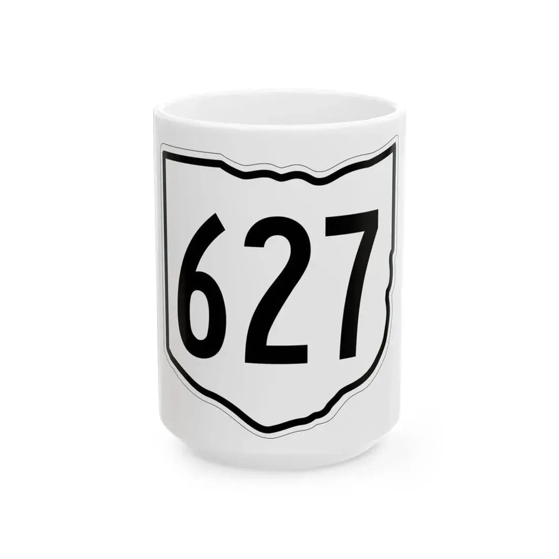 OH-627 1960 (Ohio) (Road Sign) White Coffee Mug 15oz - Go Mug Yourself
