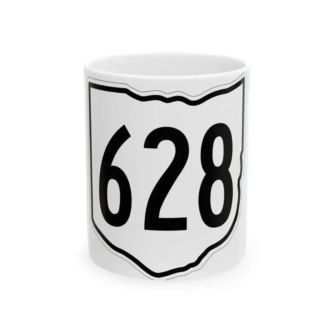 OH-628 1960 (Ohio) (Road Sign) White Coffee Mug 11oz - Go Mug Yourself