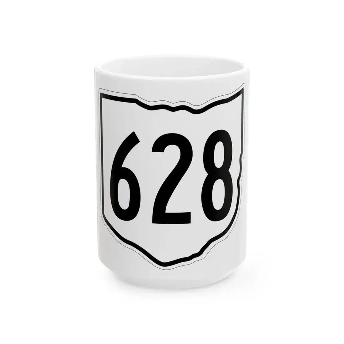 OH-628 1960 (Ohio) (Road Sign) White Coffee Mug 15oz - Go Mug Yourself