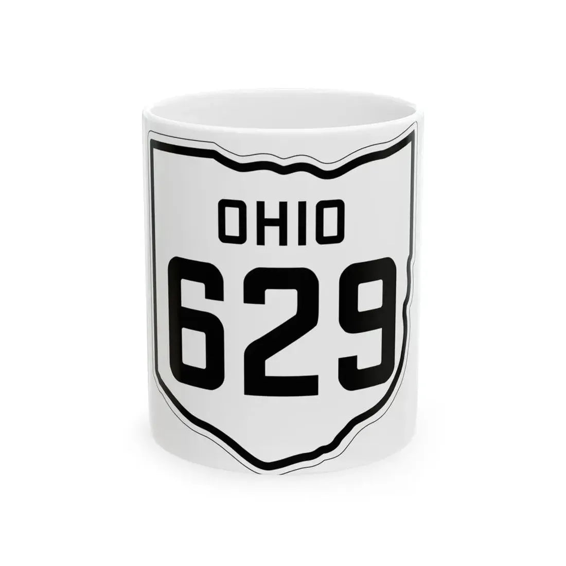 OH-629 1927 (Ohio) (Road Sign) White Coffee Mug 11oz - Go Mug Yourself